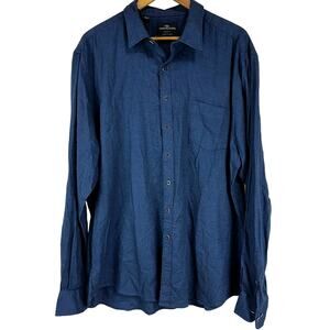 Rodd & Gunn Albini Italian Fabric Navy Blue Button Down Shirt Men's Size 3XL NWT